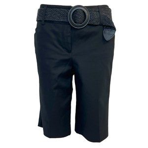 Dana Buchman Signature Black Bermuda Shorts Women Size 10 New With Tag